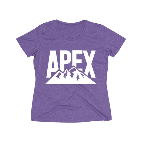 Apex Brand White Logo Women's Heather Wicking Tee