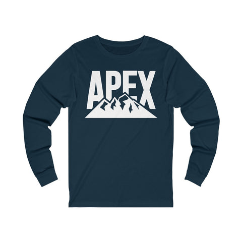 Apex Brand White Logo Long Sleeve Tee